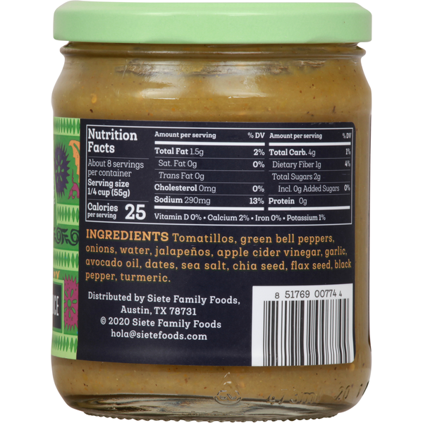 Siete Enchilada Sauce, Green