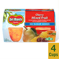 Del Monte Cherry Mixed Fruit Plastic Fruit Cups with No Sugar Added Plastic Fruit Cup Snacks