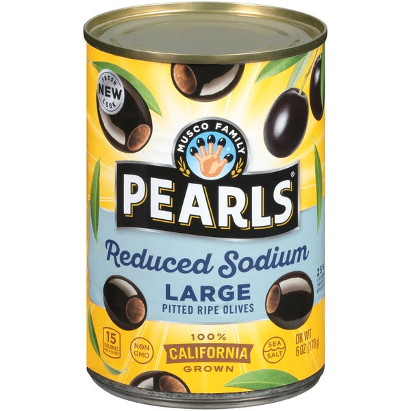 Pearls Reduced Sodium Large Pitted California Ripe Olives