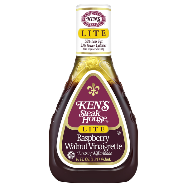 Ken's Steak House Raspberry Walnut Vinaigrette Dressing Lite