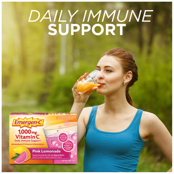 Emergen-C Vitamin C Fizzy Drink Mix Pink Lemonade