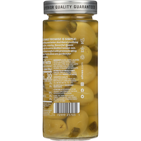 Pearls Specialties Jalapeño Stuffed Queen Olives
