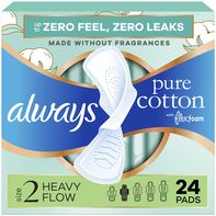 Always Pure Cotton Pads, Size 2, Heavy, with Wings️