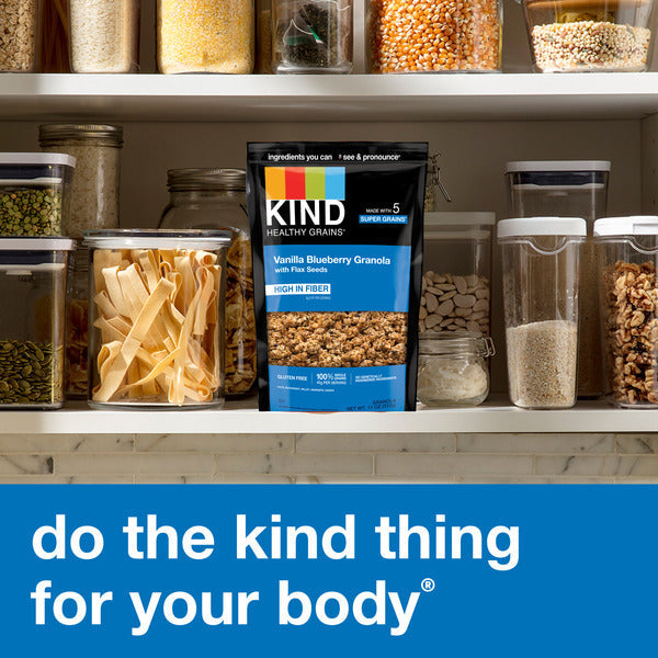 KIND Healthy Grains Clusters Vanilla Blueberry Granola with Flax Seeds