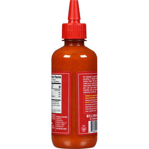 Melinda's Wing Sauce and Condiment, Sriracha, Creamy Style