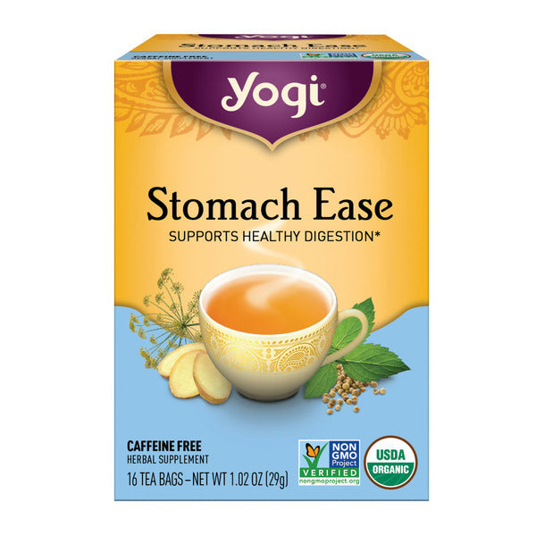 Yogi Tea Herbal Tea, Stomach Ease, Supports Digestion, Caffeine Free