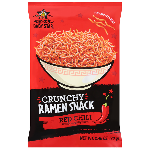Baby Star Ramen Snack, Red Chili, Crunchy