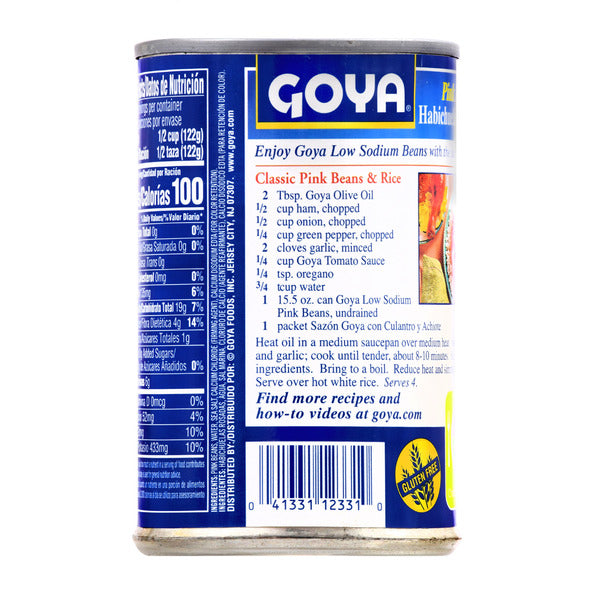 Goya Premium Pink Beans, Low Sodium