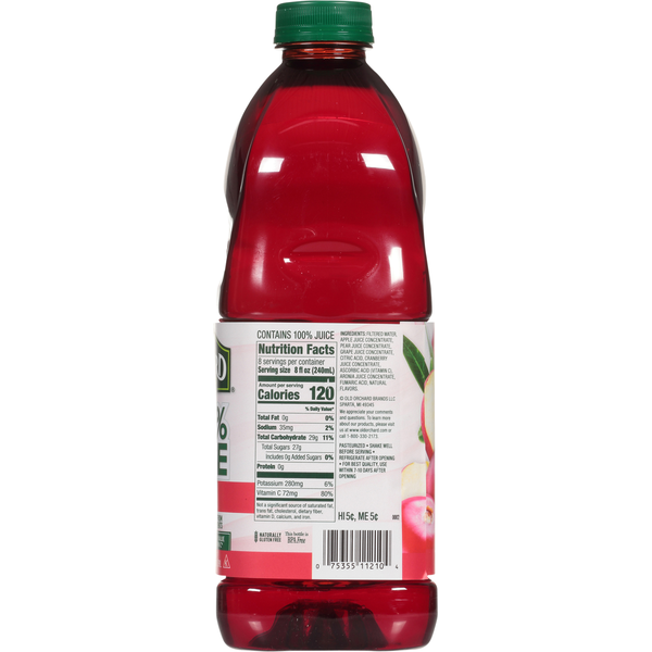 Old Orchard 100% Juice, Apple Cranberry