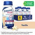 Ensure Plus Vanilla Nutrition Shake /Meal Replacement Shake / 8 fl oz - 6 Pack
