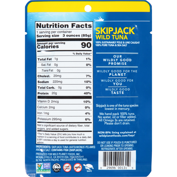 Wild Planet Wild Tuna, Skip Jack