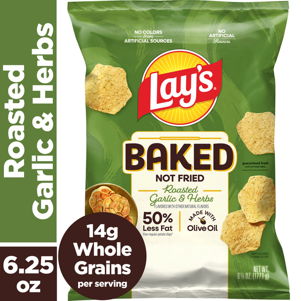 Lay's Baked Potato Chips Roasted Garlic & Herb