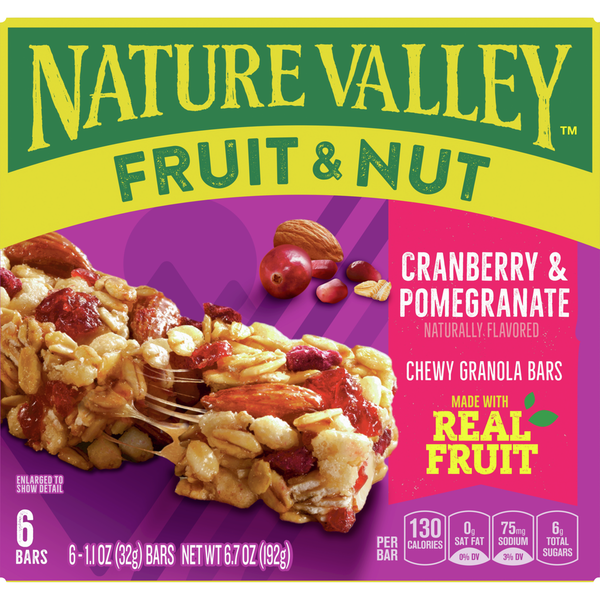 Nature Valley Cranberry Pomegranate Chewy Fruit and Nut Granola Bars