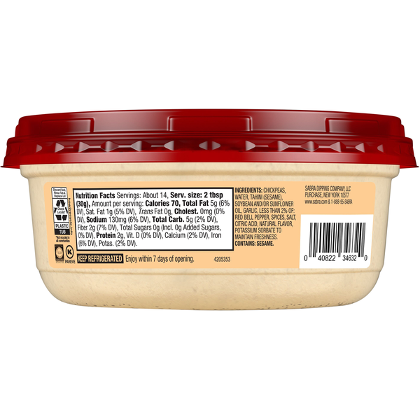 Sabra Roasted Garlic Hummus Party Size