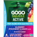 GoGo Squeez Active Electrolyte Blueberry Strawberry & Lemon Fruit Blend