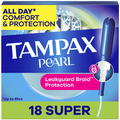 TAMPAX Pearl Tampons with LeakGuard Braid, Super