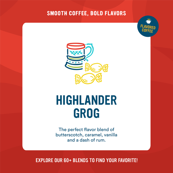 Cameron's Coffee, Smooth, Ground, Light Roast, Highlander Grog, Decaf