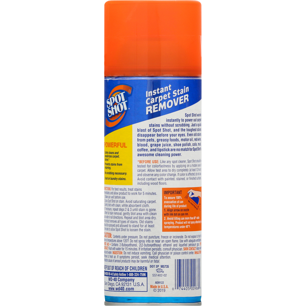 Spot Shot Carpet Stain Remover, Instant