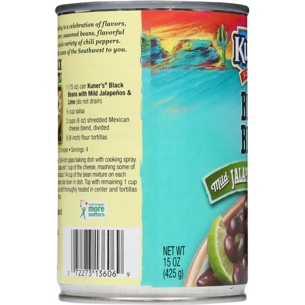 Kuner's Black Beans, Mild Jalapenos & Lime