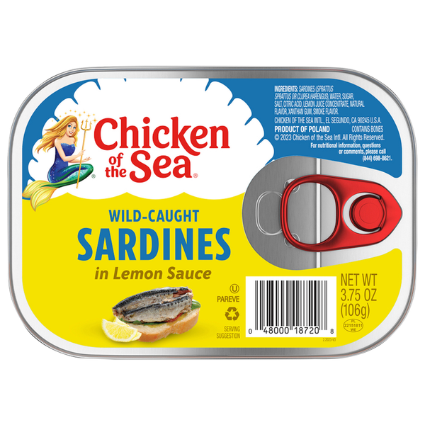 Chicken of the Sea Wild Caught Sardines in Lemon Sauce