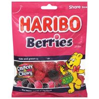 HARIBO Gummi Candy, Berries, Share Size