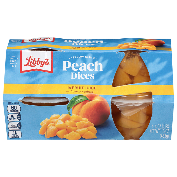 Libby's Yellow Cling Peach Dices in Fruit Juice