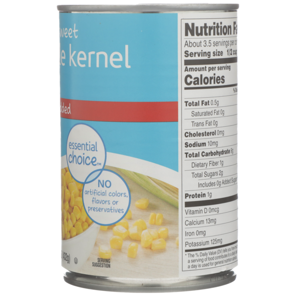 Food Club No Salt Added Super Sweet Whole Kernel Corn