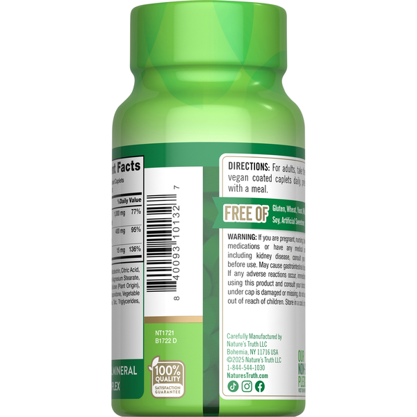 Nature's Truth Calcium, Magnesium, Zinc Caplets