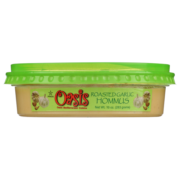 Oasis Mediterranean Cuisine Hommus Roasted Garlic