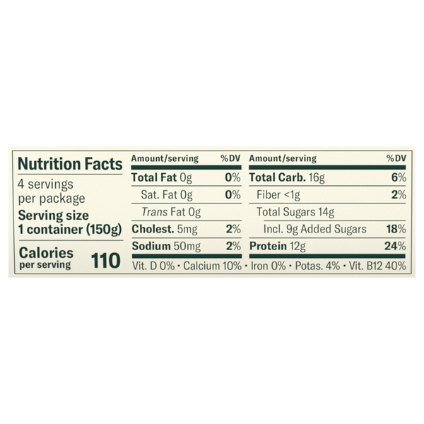 Nutrition facts label for a food product on a white background