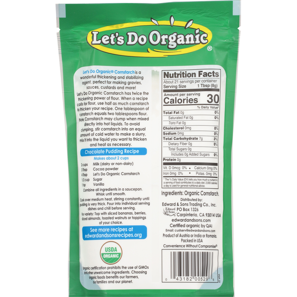 Let's Do Organic Cornstarch, Organic, Gluten Free