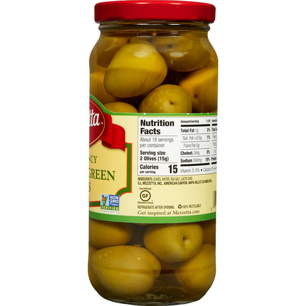 Mezzetta Whole Fancy Colossal Green Olives