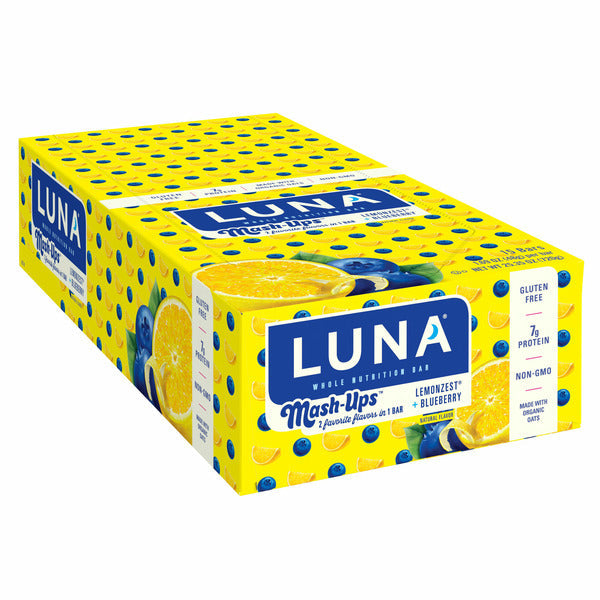 Luna Mash-Ups Lemonzest + Blueberry Flavor Gluten Free Snack Bars