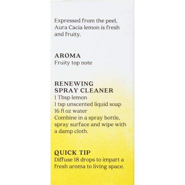 Aura Cacia Pure Essential Oil, Lemon, Renewing