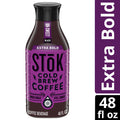 SToK Extra Bold Black Unsweetened Cold Brew Coffee, Ready to Drink Bottled Coffee, 48 fl oz
