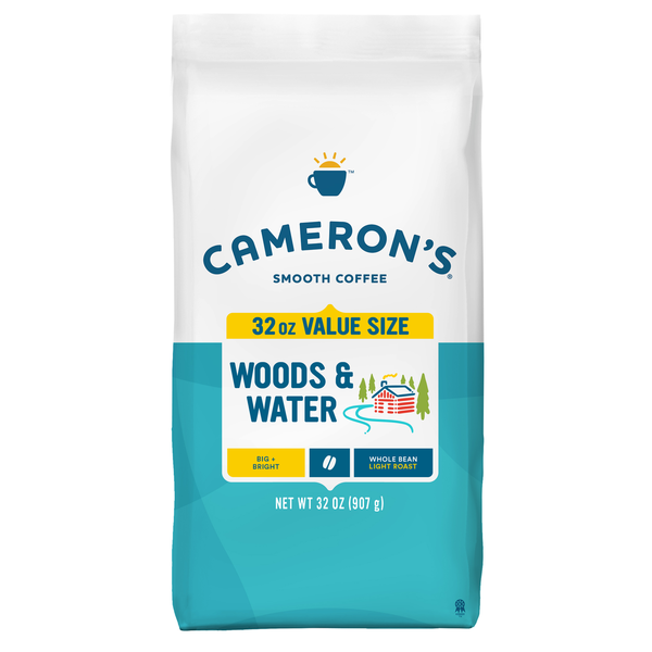 Cameron's Coffee, Whole Bean, Light Roast, Woods & Water, Value Size