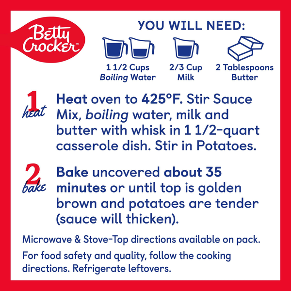 Betty Crocker Au Gratin Casserole Potatoes