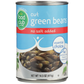 Food Club No Salt Added Cut Green Beans