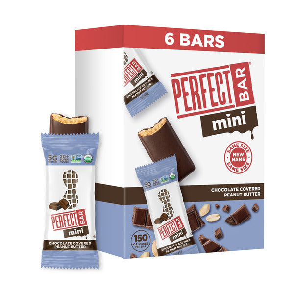 Perfect Bar Mini Chocolate Covered Peanut Butter Protein Bar, Gluten-Free