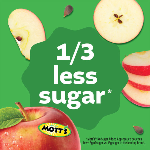 Mott's No Sugar Added Orange Swirl Bar Applesauce, 3.9 oz cups, 6 count