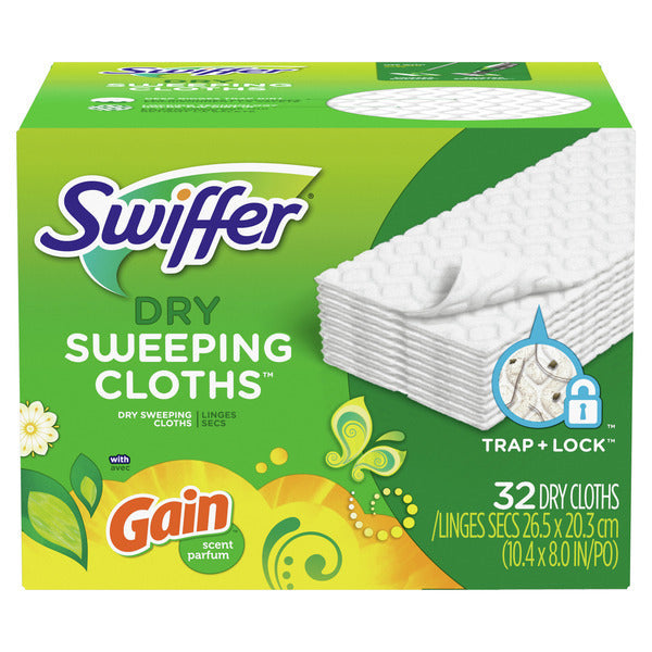 Swiffer Dry Sweeping Cloth Refills, With Gain Scent