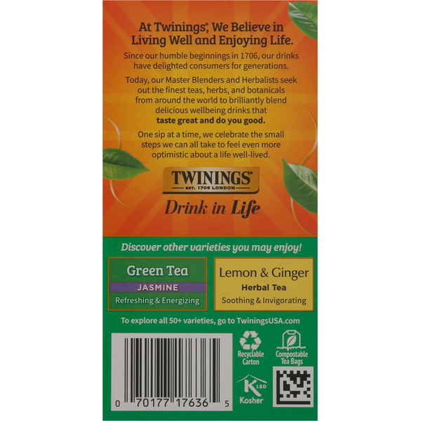 Twinings Green Tea, Pure, Bags