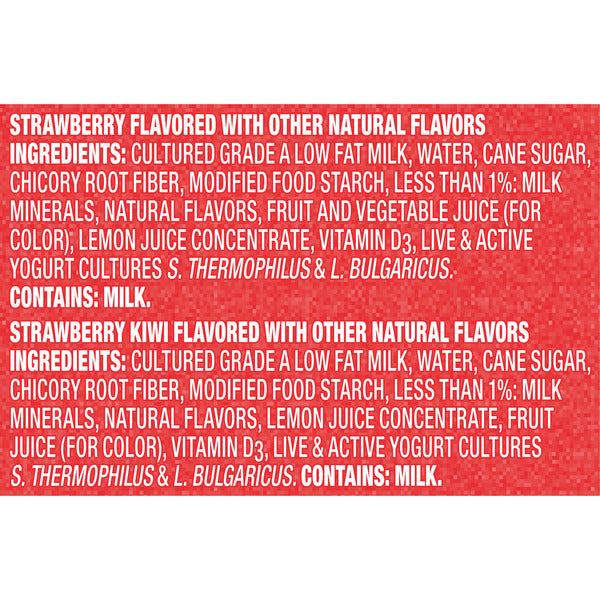Danimals Strawberry Explosion/Strikin' Strawberry Kiwi Smoothies