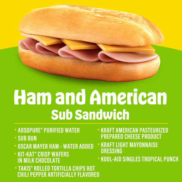 Lunchables Uploaded Ham and American Sub Sandwich Snack Kit