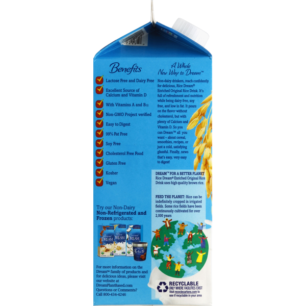 Rice DREAM Rice Drink, Enriched, Original