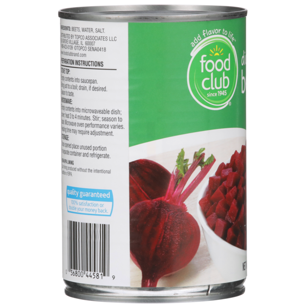 Food Club Diced Beets