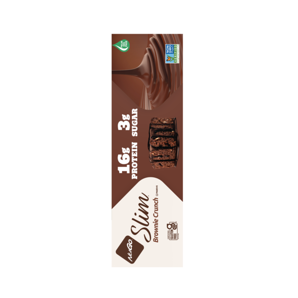 NuGo Slim Brownie Crunch, Gluten Free, Low Sugar, High Protein Bar