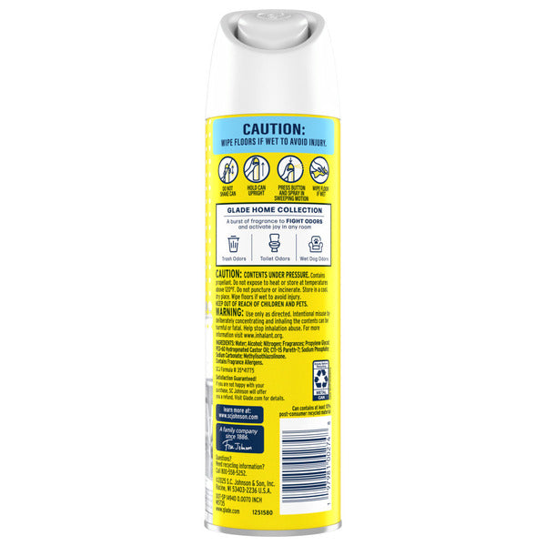 Glade Odor Fighting Air Freshener Spray, Lemon