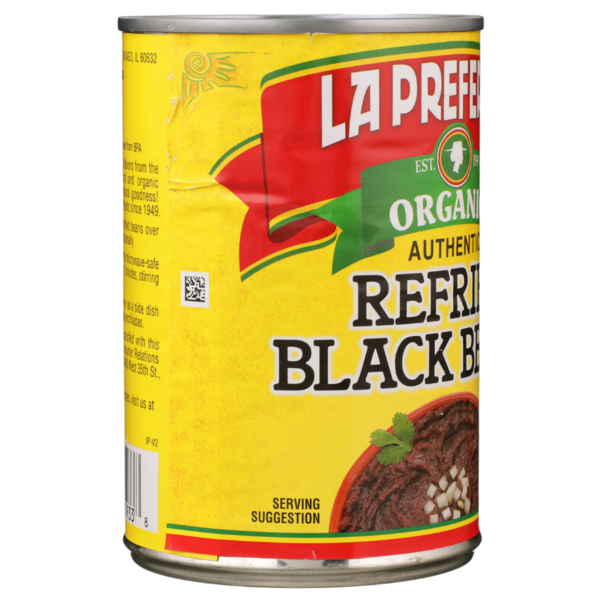 La Preferida Organic Refried Black Beans, Frijoles Negros Refritos Organícos