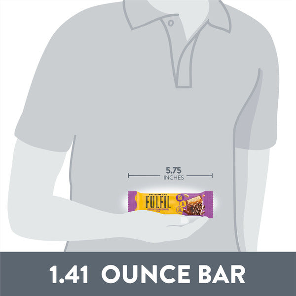 FULFIL Chocolate Peanut Caramel Flavored Protein Bars, 1.41 oz (4 Count)
